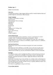 English Worksheet: Common Telephone Phrases