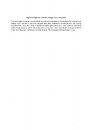 English Worksheet: Writing Prompt