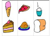 English Worksheet: Food Bingo cards