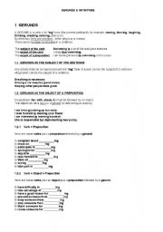 English Worksheet: GERUNDS & INFINITIVES