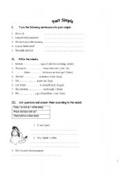 English worksheet: past simple