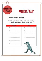 English worksheet: present/ past