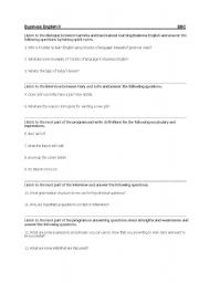 English worksheet: Interview Language