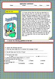 English Worksheet: Saving e.mail