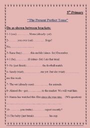 English Worksheet: Present Perfect