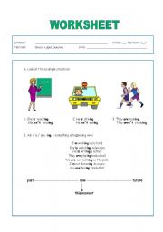 English worksheet: Present Continuous