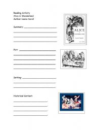 English Worksheet: Alice in the Wonderland