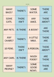 English Worksheet: countable/uncountable dominoes