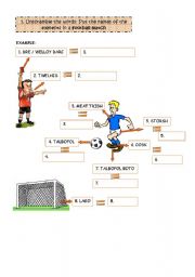 English Worksheet: Football Match!
