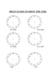 English worksheet: time