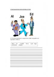 English Worksheet: comparatives and superlatives 