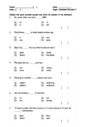 English Worksheet: grammar mcq practice 1