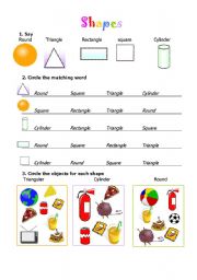 English Worksheet: Shapes