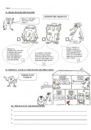 English Worksheet: Monster Family