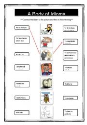 English Worksheet: A Body of Idioms