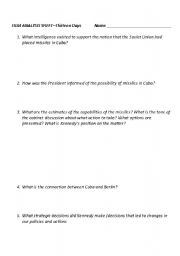 English Worksheet: Thirteen Days Film Analysis