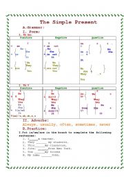 English Worksheet: The simple present