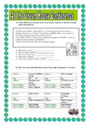 Reading comprehension plus excercises ( key included)