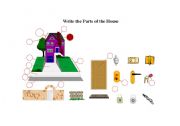 English Worksheet: Parts of the hpuse