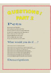 English worksheet: QUESTIONS PART 2!!