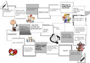 English Worksheet: Board Game - family and friends