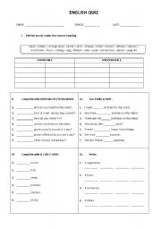 QUANTIFIERS TEST