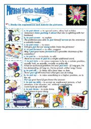 English Worksheet: Phrasal Verbs Challenge 