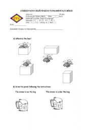 English worksheet: Elementary test