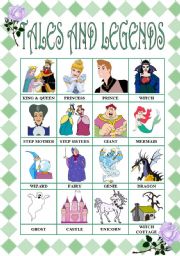 English Worksheet: TALES AND LEGENDS POSTER (editable)