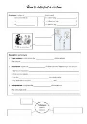 English Worksheet: How to interpret a cartoon