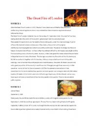 English Worksheet: The Great Fire of London