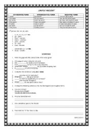 English Worksheet: Simple Present