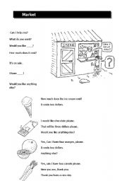 English Worksheet: On the market