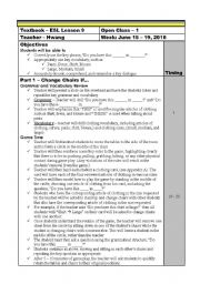 English Worksheet: Lesson Plans