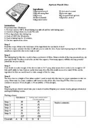 English Worksheet: Practical maths task: make a muesli slice