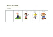 English worksheet: What are you wearing?