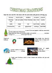 English Worksheet: Christmas traditions