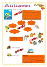 English Worksheet: autumn