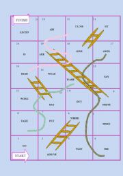 past simple verbs snake and ladders