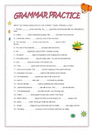 English Worksheet: GRAMMAR PRACTICE