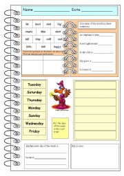 English Worksheet: Working with words.