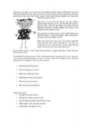 English Worksheet: Reading Comprehension 