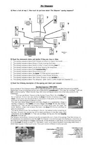 English Worksheet: What do you kmow about The Simpsons?