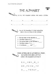 English worksheet: The alphabet