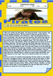 English Worksheet: pirates