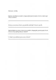 English Worksheet: Pre-writing for Persuasive