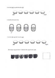 English Worksheet: colors and numbers