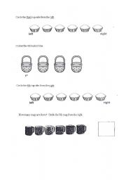 English worksheet: colors and numbers