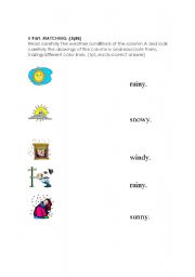 English worksheet: weather