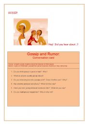 English Worksheet: Gossip